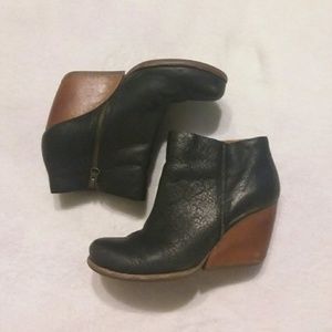 Leather Kork-Ease Platform Booties